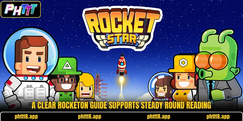 A clear Rocketon guide supports steady round reading A clear Rocketon guide supports steady round reading