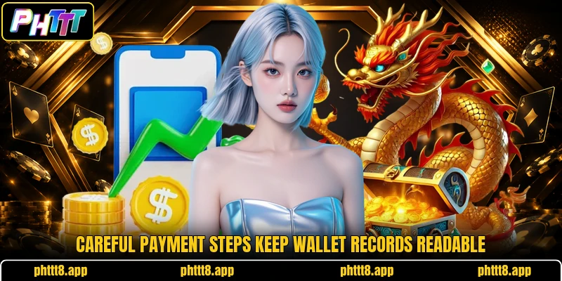 Careful payment steps keep wallet records readable