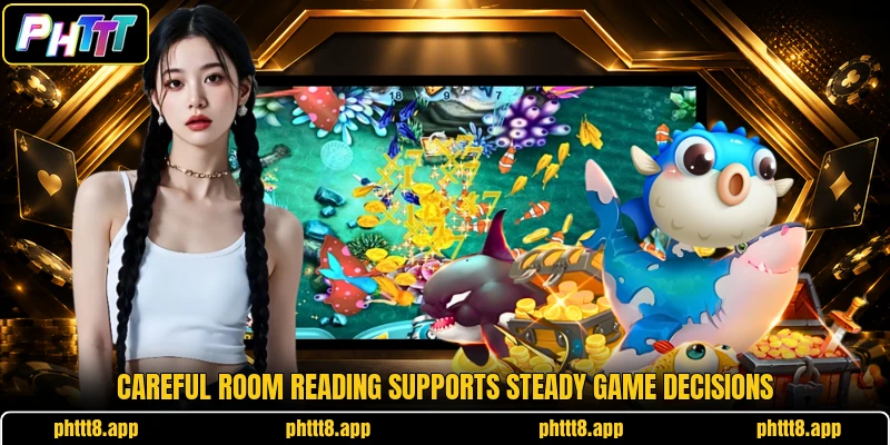 Careful room reading supports steady game decisions Careful room reading supports steady game decisions