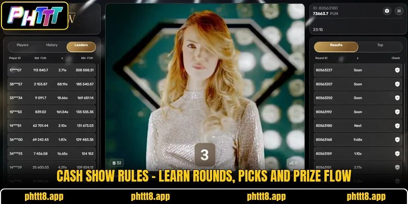 Cash Show Rules - Learn Rounds, Picks And Prize Flow