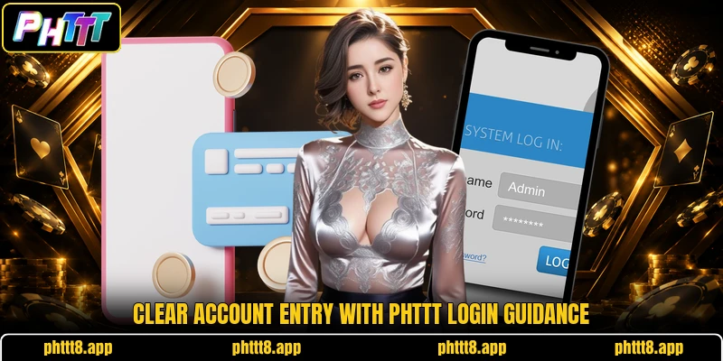 Clear account entry with PHTTT login guidance