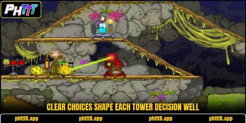 Clear choices shape each tower decision well Clear choices shape each tower decision well