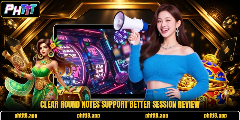 Clear round notes support better session review Clear round notes support better session review