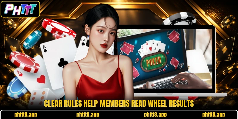 Clear rules help members read wheel results Clear rules help members read wheel results