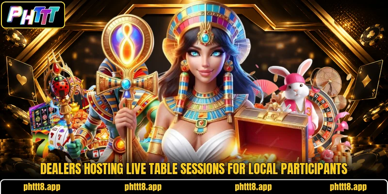Dealers hosting live table sessions for local participants