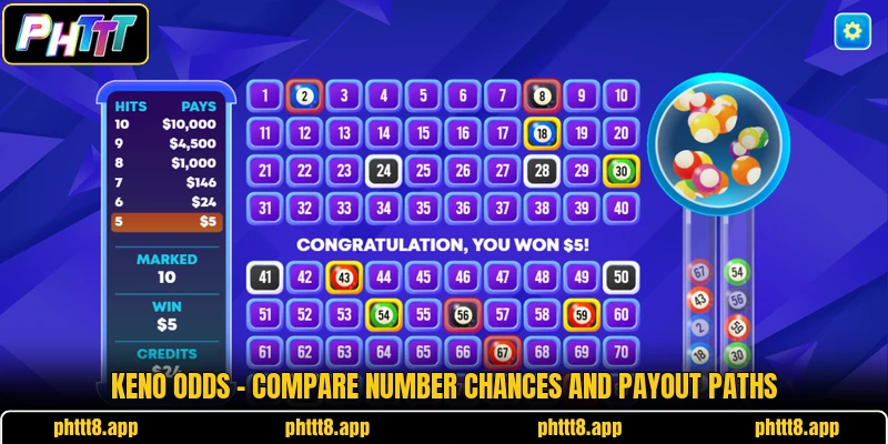 Keno Odds - Compare Number Chances And Payout Paths