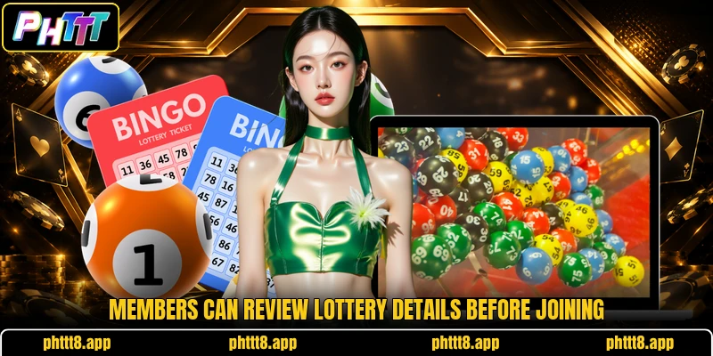 Members can review lottery details before joining