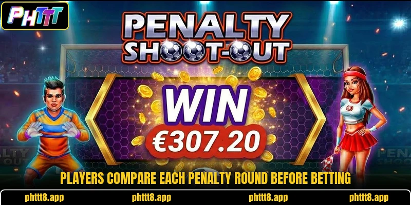 Players compare each penalty round before betting Players compare each penalty round before betting