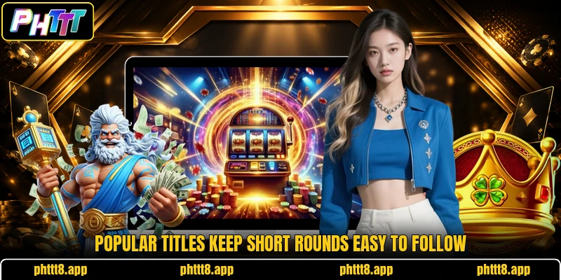 Popular titles keep short rounds easy to follow Popular titles keep short rounds easy to follow