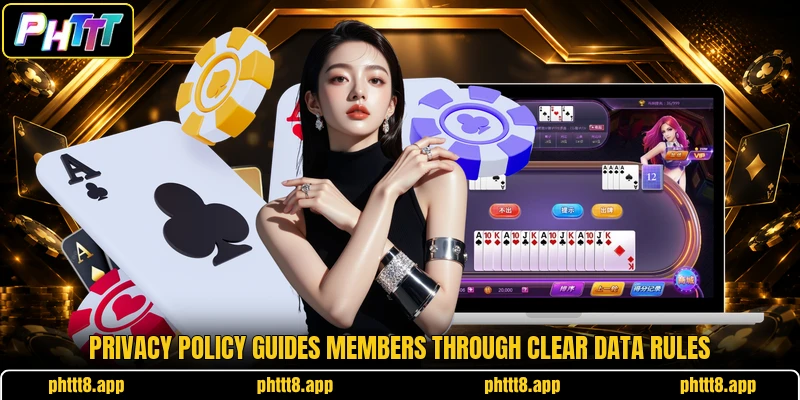 Privacy policy guides members through clear data rules