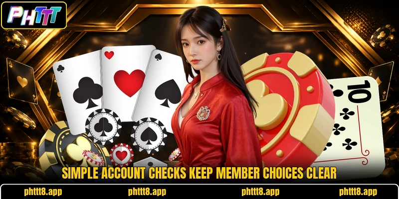 Simple account checks keep member choices clear
