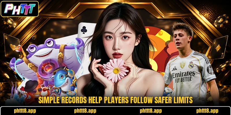 Simple records help players follow safer limits