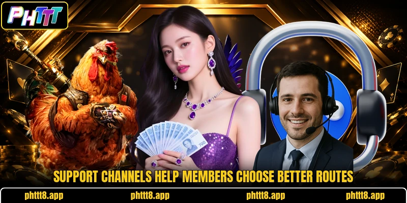 Support channels help members choose better routes