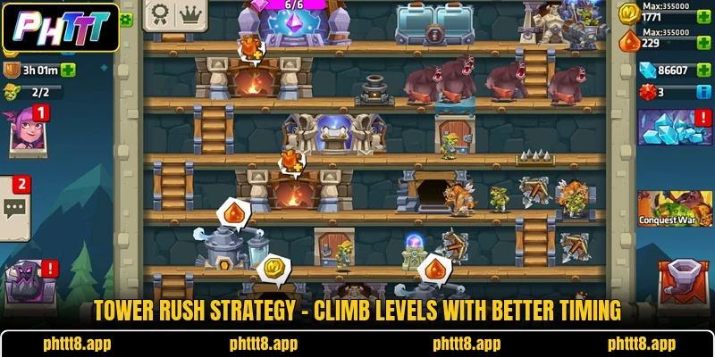 Tower Rush Strategy - Climb Levels With Better Timing